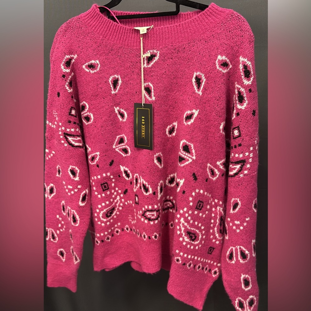 Pink Patterned Sweater